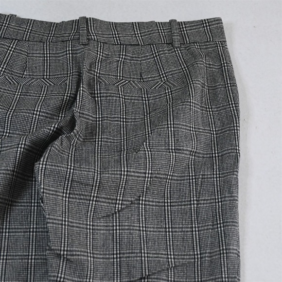 Nordstrom 10 Gray Wool Flannel Glenn Check Skinny Dress Womens Pants - Picture 8 of 9